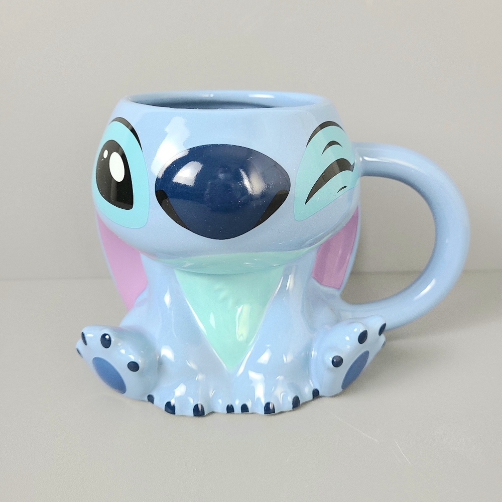 Disney Parks Stitch Figural Collectible Blue Mug